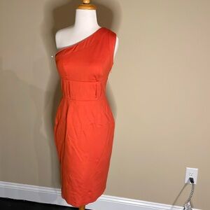 One shoulder dress. Belt missing